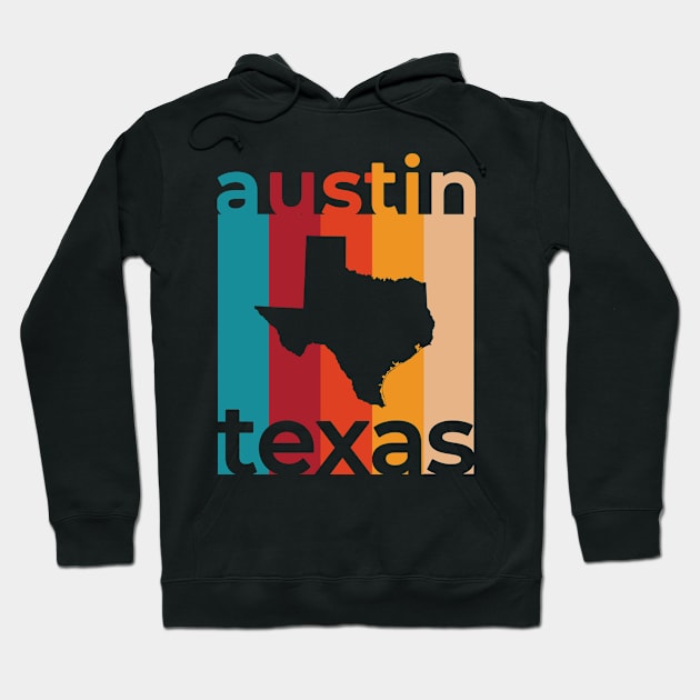 Austin Texas Retro Hoodie by easytees